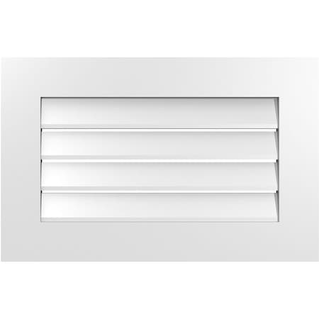 Ekena Millwork Vertical Surface Mount PVC Gable Vent: Functional, w/ 3-1/2"W x 1"P Standard Frame, 28"W x 18"H GVPVE28X1801SF